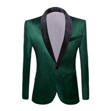 Men's Slim Velvet Suit Jacket