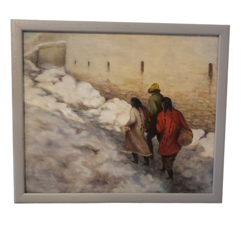 Vintage oil painting board - oil,