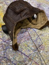 RAF C type leather flying helmet