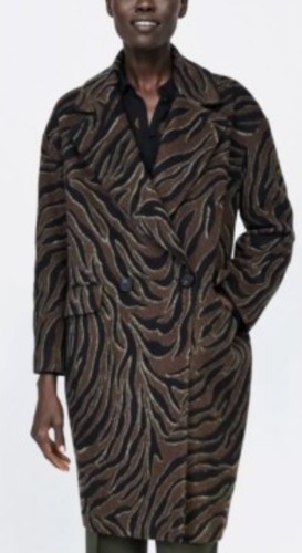 Zara animal print coat - zara, xs