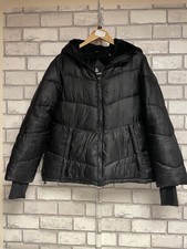 STEVE MADDEN BLACK FAUX FUR LINED PADDED COAT SIZE L CG N47