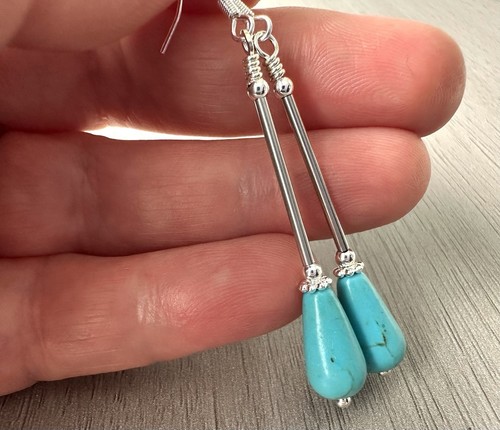 Turquoise earrings 925 - turquoise,