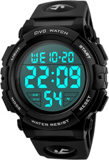 CIVO Mens Digital Sports Watches Military Big Numbers 50M Waterproof Large Face 
