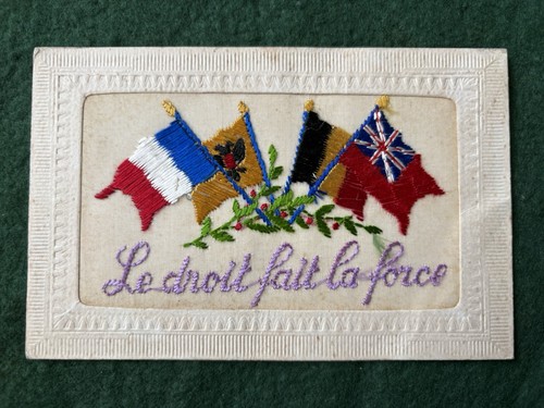 Ww1 silk postcard - silk, postcard,