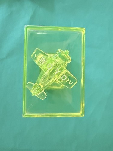 Boyd vaseline glass airplane - boyd,