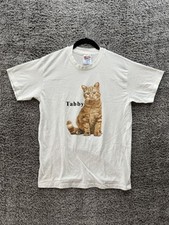 Vintage Tabby Cat Shirt White