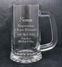 Personalised Retirement Glass