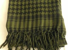 Checkered Arab Keffiyeh Shemagh Arafat Scarf Stole Neck Wrap Around  Army FAST P