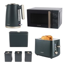 Salter Marino 4Pc Kitchen Set- Kettle 2-Slice Toaster Microwave & Countertop Set