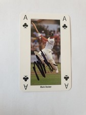SIGNED 1999 WORLD CRICKET CUP PLAYING CARD-MARK DECKER