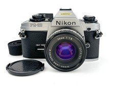 Nikon FG-20 Film Camera 35mm SLR + 50mm f/1.8 AiS Lens + Near Mint + Serviced