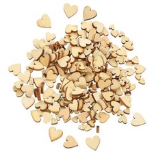 400Pcs Unfinished Wooden Heart