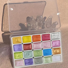 20/24/60/72-Color Metal Watercolor Painting Set, New Portable Box 