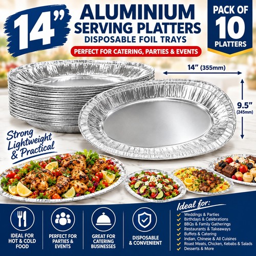 Aluminium serving platters - 14",