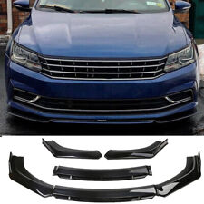 For VW Passat B8 R-Line 15-19 Front Bumper Lip Splitter Spoiler Lip Gloss Black