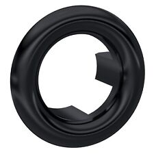 Nuie Matte Black Round Overflow Cover for Bathroom Sink 30mm ABS Modern
