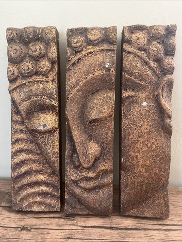 Buddha triptych resin wall art - triptych,
