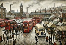 Northern town bus stop - bus,