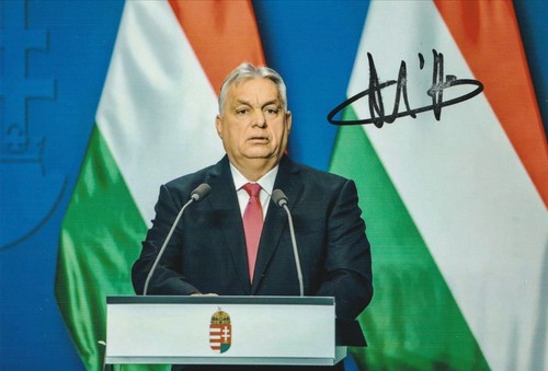 Viktor orbán hand signed 6x4 - viktor,