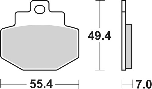 Sbs brake pads - brake, rear