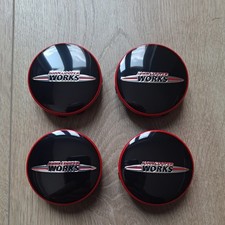 4 X  MINI JOHN COOPER WORKS ALLOY WHEEL CENTER CAPS 56MM