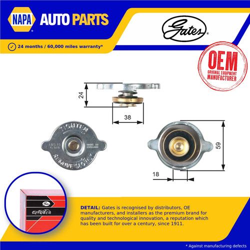 Radiator cap rc115 gates - radiator,
