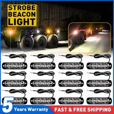12x 12V 24V 6Led Amber Strobe