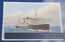 CANADIAN PACIFIC LINE EMPRESS OF IRELAND SALMON POSTCARD ARTWORK W FRED MITCHELL