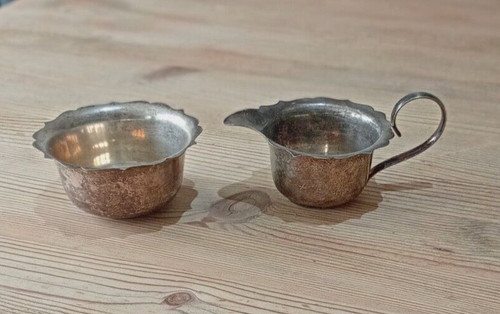 Silver plate sugar - , and