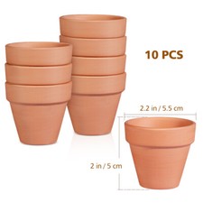 10pcs Mini Terracotta Pots