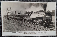 L.N.E.R Flying Scotsman Train Hauled by The High-Power Loco 10000. RP Postcard