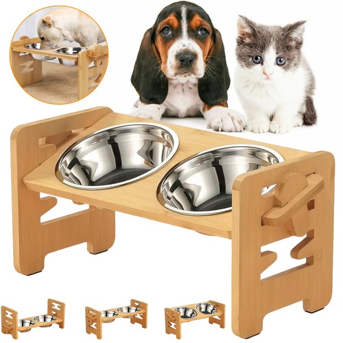 Elevated dog bowls - dog, feeding