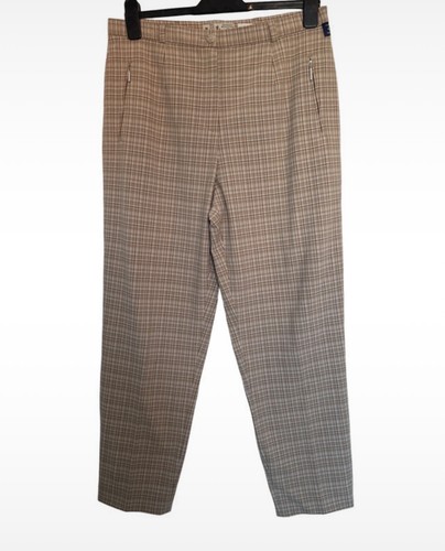Robell beige checked trousers - checked,