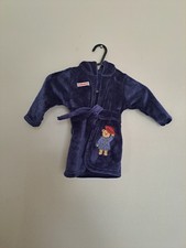 Paddington  Dressing Gown  Blue 3 To 6 Months With Hoodie  Velvety And Soft