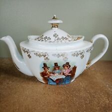 Antique c.1910 Victoria Austria Decorative Teapot, Welsh Tea Party, Tourist Ware