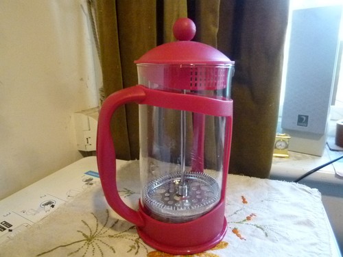 Red cafetiere cup - red, 8