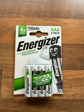 AAA ENERGIZER RECHARGEABLE BATTERIES Power Plus PRE-CHARGED 700mAh