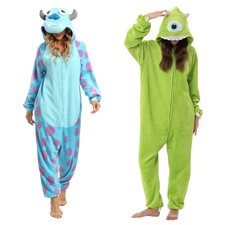 Sully & Mike Monsters Inc Kigurumi Costume Kid Adult Cosplay Pajamas Dress UK
