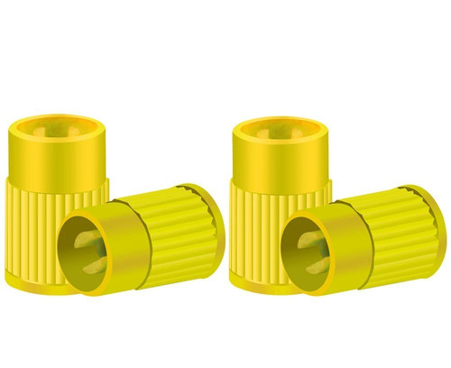 Tyre valve caps yellow - caps,