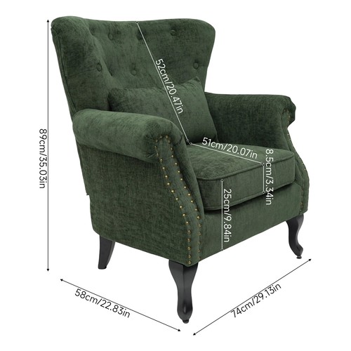 Single sofa armchair chenille - single,