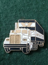 Old Enamel White Lorry Badge. 