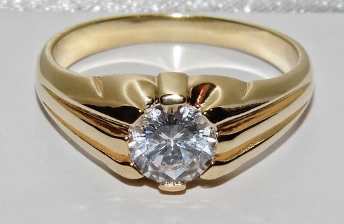 Mens 9ct yellow gold silver - 9ct,