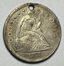 1872 Seated Liberty Silver