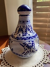 Blue & White Bottle W/Stopper