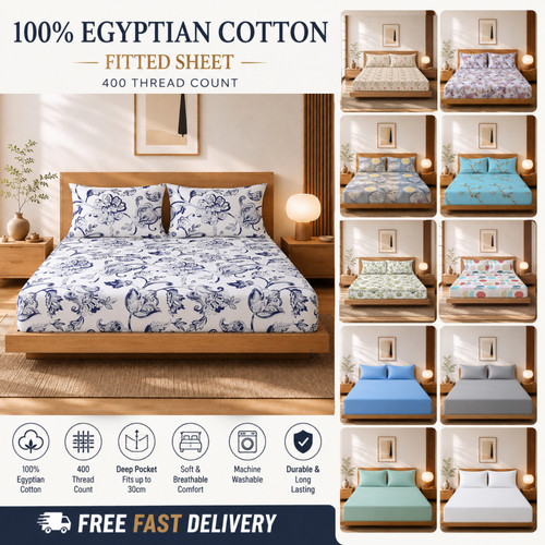 100 egyptian cotton printed - 100%,