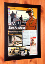 Grand Theft Auto San Andreas PS2 PS3 Xbox 360 promo Small Poster Ad Page Framed