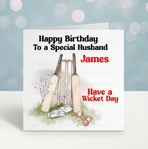 Personalised cricket birthday - personalised,