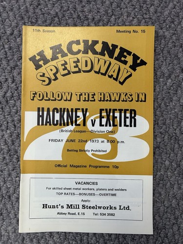Hackney exeter speedway - hackney, v