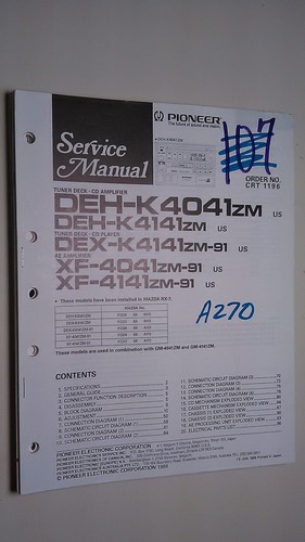 Pioneer deh k4041 - pioneer, xf
