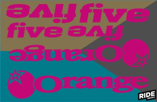 Orange five frame - five, decal